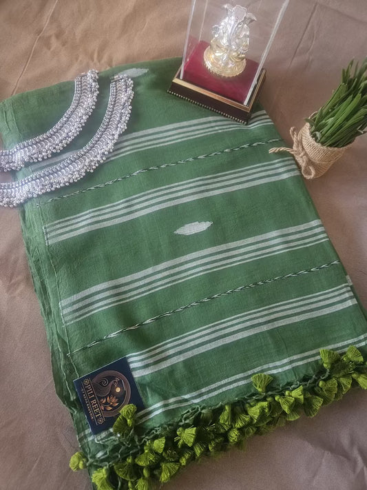 MulMul 140 Cotton Pure - Mehandi Green